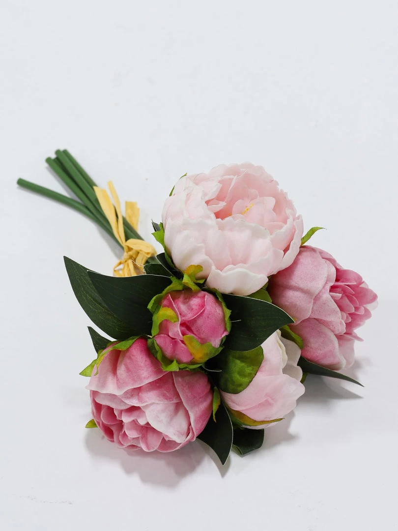 Inspire Me! Home Decor Real Touch Light Color Peony Bundles (3 Colors)