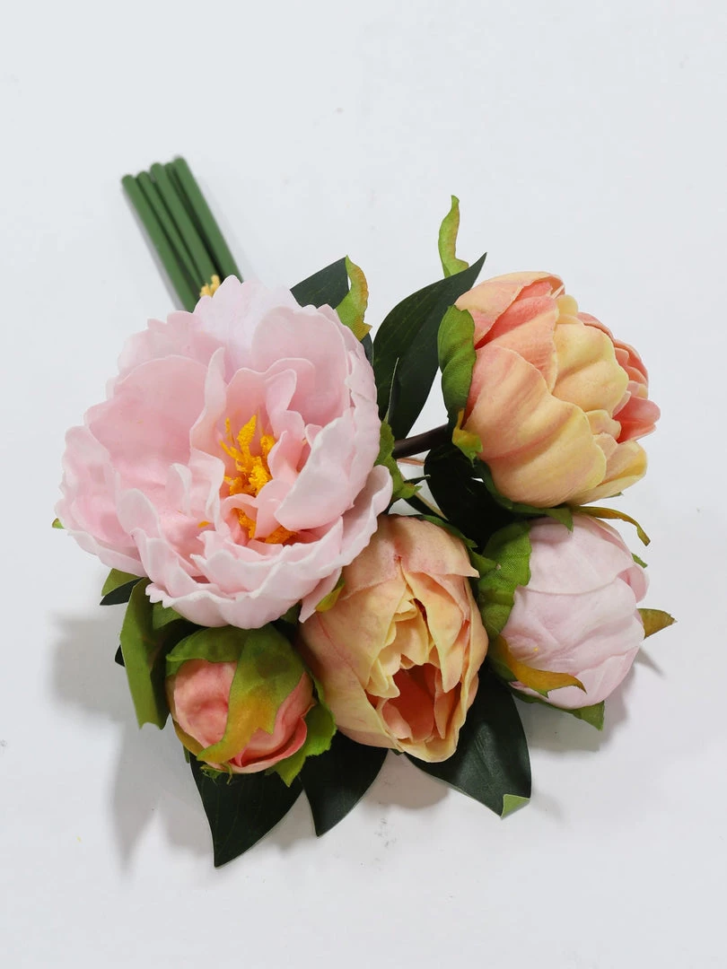 Inspire Me! Home Decor Real Touch Light Color Peony Bundles (3 Colors)