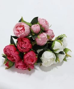 Inspire Me! Home Decor Real Touch Peony Bundle (3 Colors)