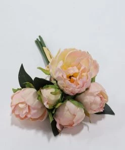Inspire Me! Home Decor Real Touch Pink Tone Peony Bundle (3 Colors)