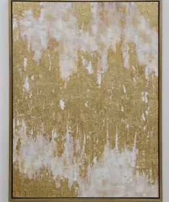 Inspire Me! Home Decor Gold And Ivory Detailed Wall Art