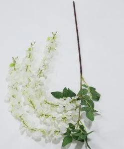 Inspire Me! Home Decor White Wisteria Stem Floral Stems