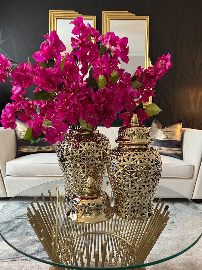 Inspire Me! Home Decor Gold Pierced Ginger Jar (2 Sizes)