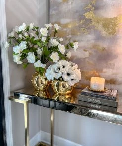 Inspire Me! Home Decor Gold Metal Studded Vase (2 Sizes)