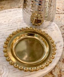 Inspire Me! Home Decor Beaded Round Decorative Plate (2 Colors)