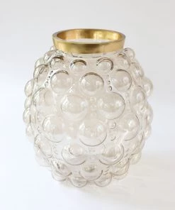 Inspire Me! Home Decor Bubble Vase With Gold Rim (2 Sizes)