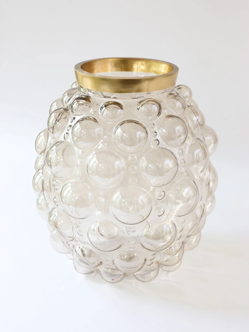 Inspire Me! Home Decor Bubble Vase With Gold Rim (2 Sizes)