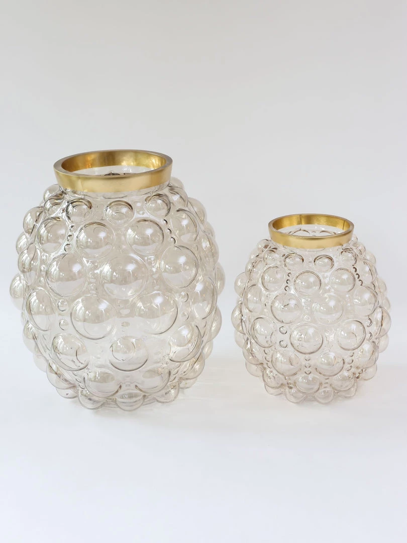 Inspire Me! Home Decor Bubble Vase With Gold Rim (2 Sizes)