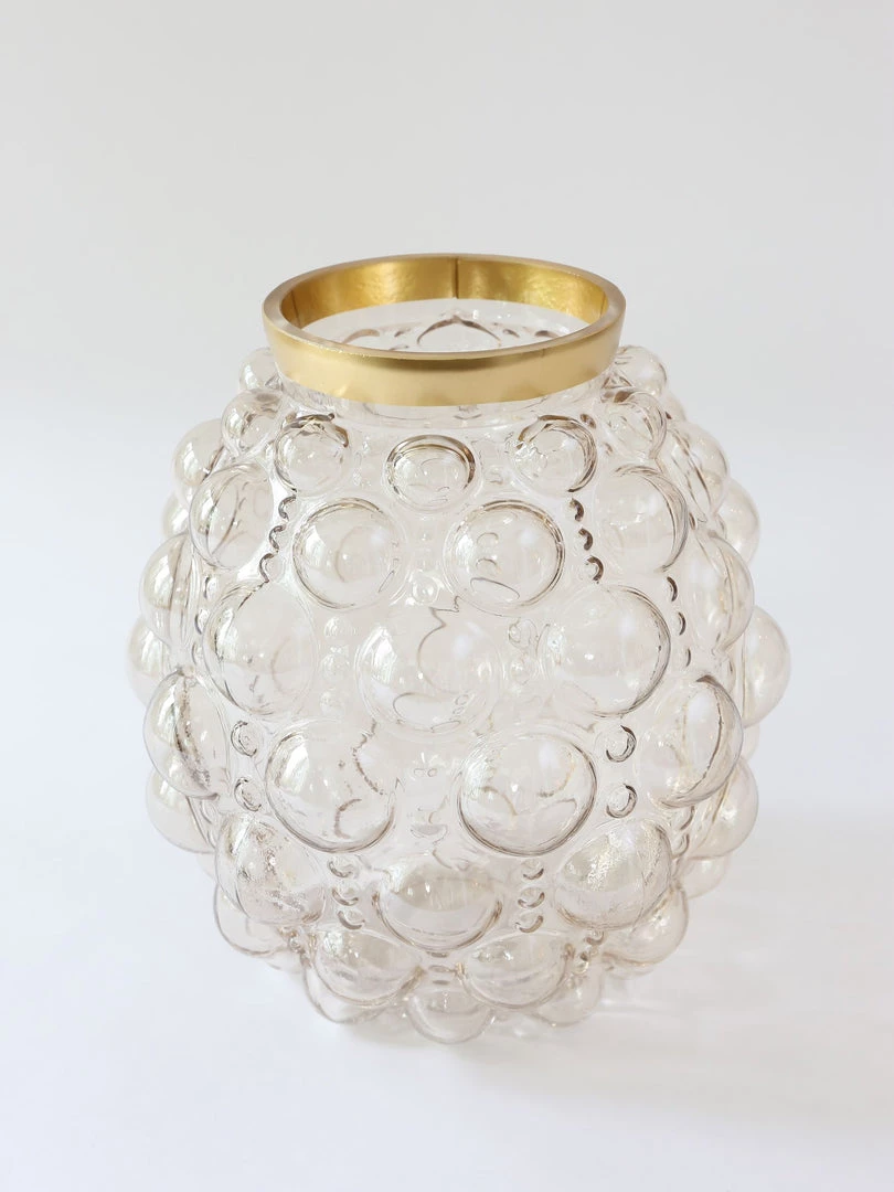 Inspire Me! Home Decor Bubble Vase With Gold Rim (2 Sizes)