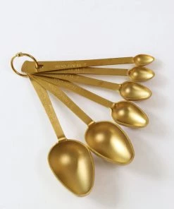 Inspire Me! Home Decor Gold Almond Shape Measuring Spoons