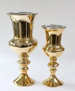 Inspire Me! Home Decor Detailed Stem Vase (2 Colors & 2 Sizes)