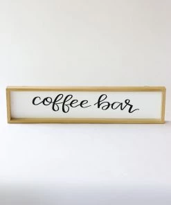 Inspire Me! Home Decor WALL ART & MIRRORS Coffee Bar Wood Sign
