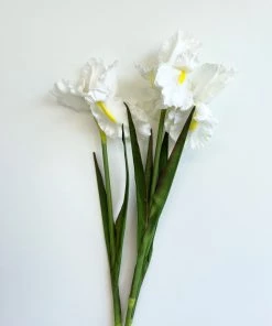 Inspire Me! Home Decor Real Touch White Iris Stem