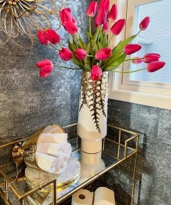 Inspire Me! Home Decor Distressed Gold Bar Cart