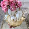 Inspire Me! Home Decor Large Round Gold Tray With Bird Detail