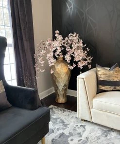 Inspire Me! Home Decor Floral Stems 58" Pink And White Cascading Cherry Blossom Stem