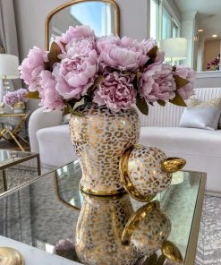 Inspire Me! Home Decor Gold Leopard Print Ginger Jar (2 Sizes)