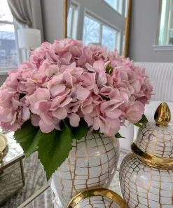 Inspire Me! Home Decor 19" Soft Pink Hydrangea Stem