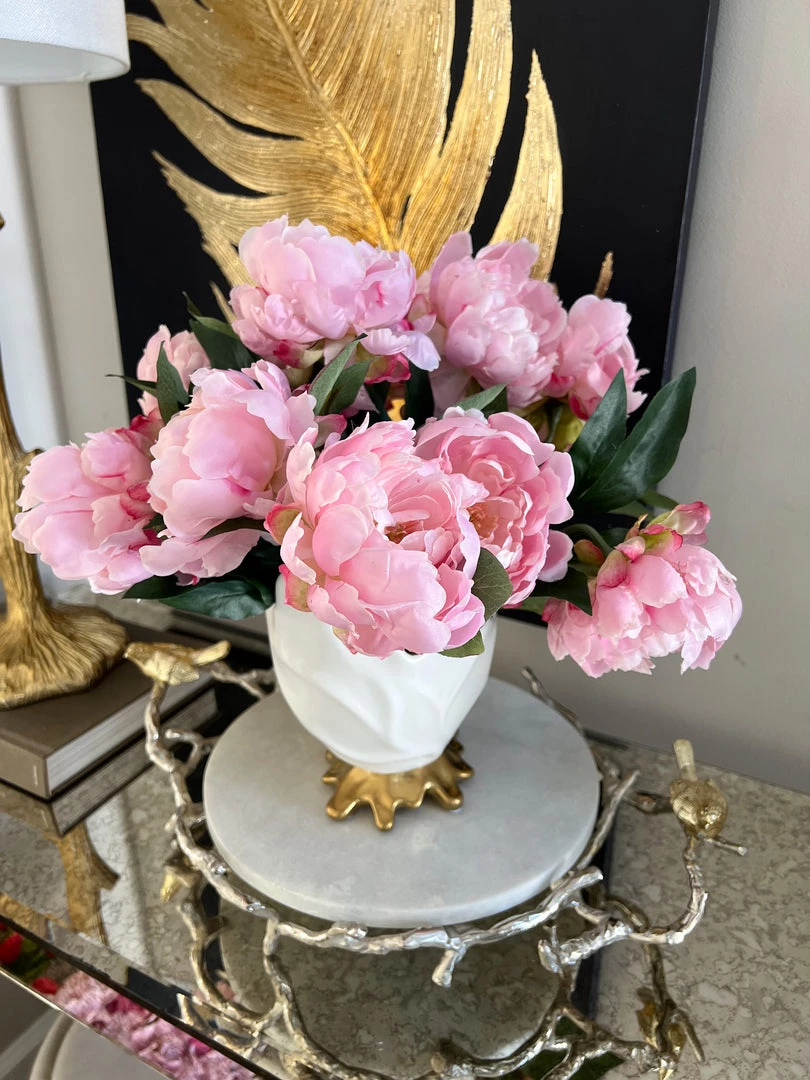 Inspire Me! Home Decor 19" Blooming Pink Peony Stem