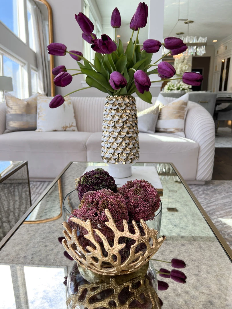 Inspire Me! Home Decor Bowls With Gold Textured Design (3 Sizes)