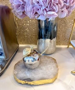 Inspire Me! Home Decor Apple Shaped Sugar Jar With Branch Handled Leaf Spoon (2 Colors)