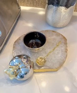 Inspire Me! Home Decor Apple Shaped Sugar Jar With Branch Handled Leaf Spoon (2 Colors)