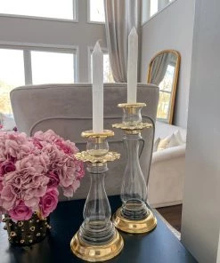 Inspire Me! Home Decor Rippled Candle Holders (2 Sizes, 2 Colors)