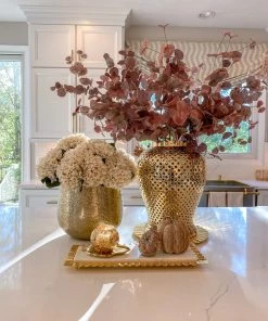 Inspire Me! Home Decor Gold Mercury Glass Pumpkin Scented Candle