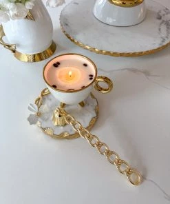 Inspire Me! Home Decor Round Trivet With White Jeweled Flower Details