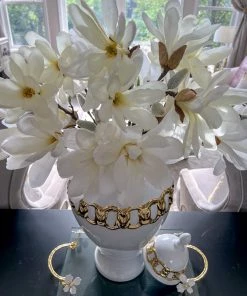 Inspire Me! Home Decor 25" Cream Magnolia Stem Floral Stems