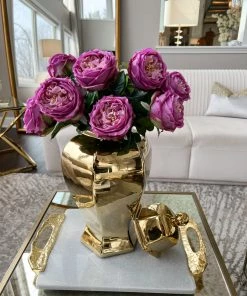 Inspire Me! Home Decor Gold Hexagon Ginger Jar (2 Sizes)