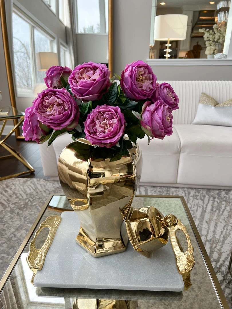 Inspire Me! Home Decor Real Touch Austin Rose (4 Colors) Floral Stems