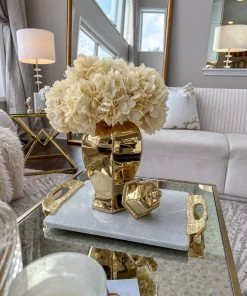 Inspire Me! Home Decor Gold Hexagon Ginger Jar (2 Sizes)