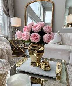 Inspire Me! Home Decor Gold Hexagon Ginger Jar (2 Sizes)