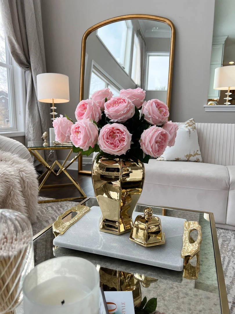 Inspire Me! Home Decor Gold Hexagon Ginger Jar (2 Sizes)