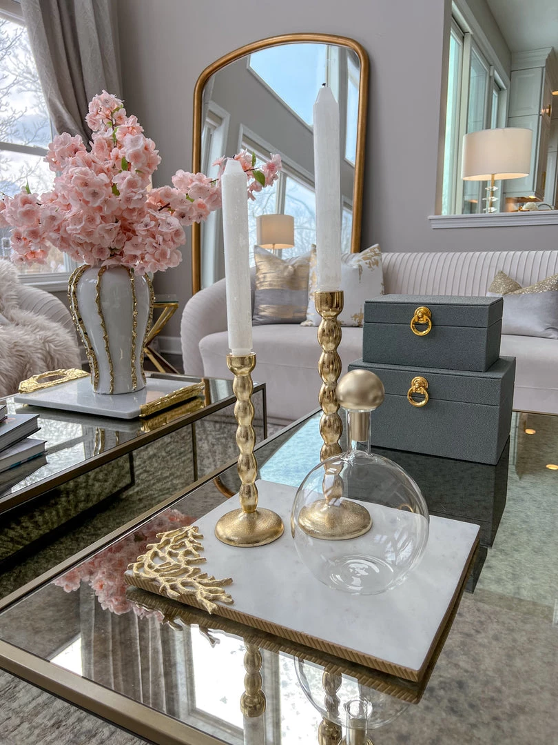 Inspire Me! Home Decor Glass Bottle With Gold Stopper