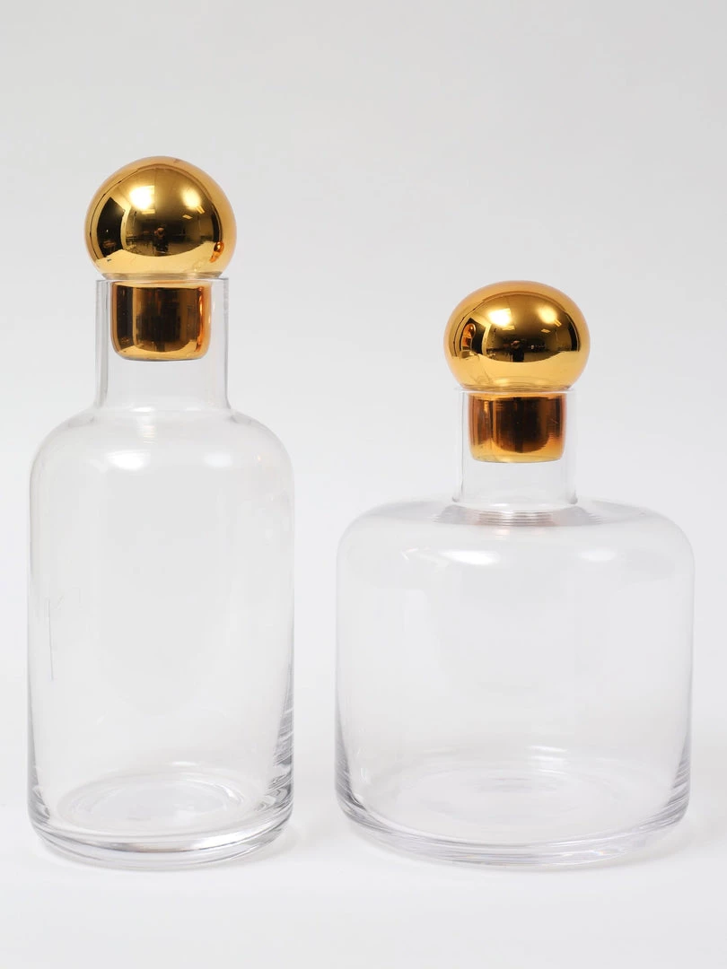 Inspire Me! Home Decor Decanter With Gold Round Top (2 Sizes)