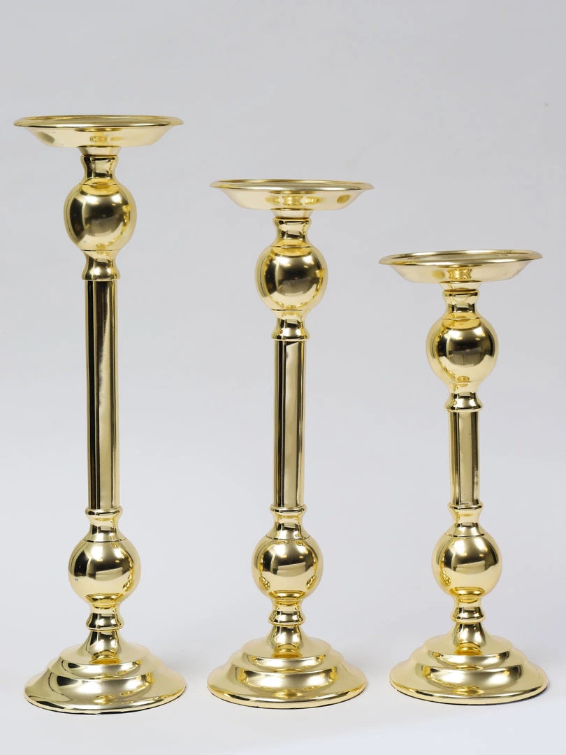 Inspire Me! Home Decor Gold Bead Detailed Candleholder (3 Sizes)