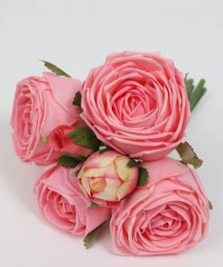 Inspire Me! Home Decor Floral Stems Real Touch Rose Bundle (2 Colors)