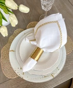 Inspire Me! Home Decor Hammered Napkin Ring (2 Colors) Gold