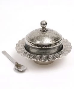 Inspire Me! Home Decor Rippled Sugar Jar With Spoon (2 Colors)