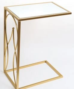 Inspire Me! Home Decor Gold Mirror Top C Table