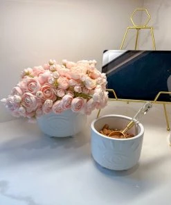 Inspire Me! Home Decor White Ceramic Evil Eye Planter (2 Sizes)