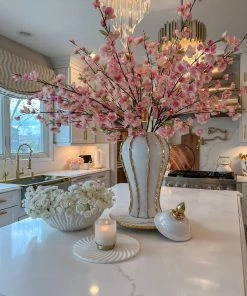 Inspire Me! Home Decor White Ceramic Round Bowl With Detailed Design (2 Sizes)