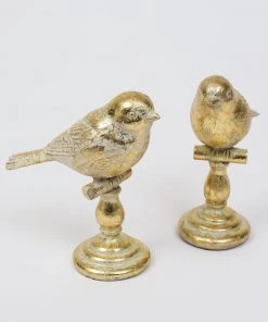 Inspire Me! Home Decor Gold Leaf Bird On Finial