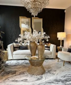 Inspire Me! Home Decor Gold Ginger Jar Lattice Design (2 Sizes)