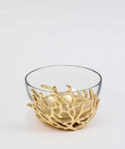 Inspire Me! Home Decor Bowls With Gold Textured Design (3 Sizes)