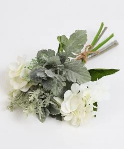 Inspire Me! Home Decor 11.5" Mixed White Hydrangea Bundle