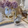 Inspire Me! Home Decor Swan Spoon Holder With 6 Tea Spoons (2 Colors)