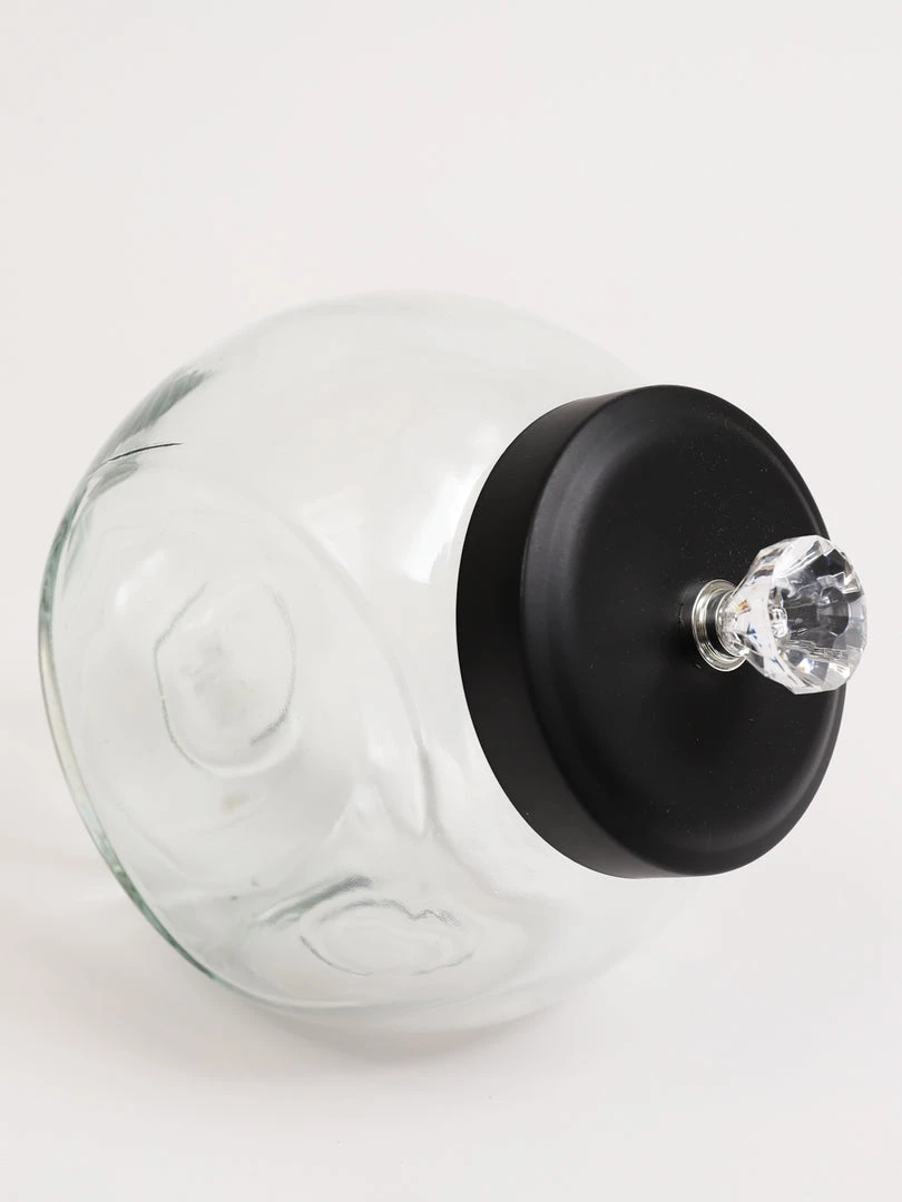 Inspire Me! Home Decor KITCHEN Glass Canister With Diamond Knob (3 Sizes)